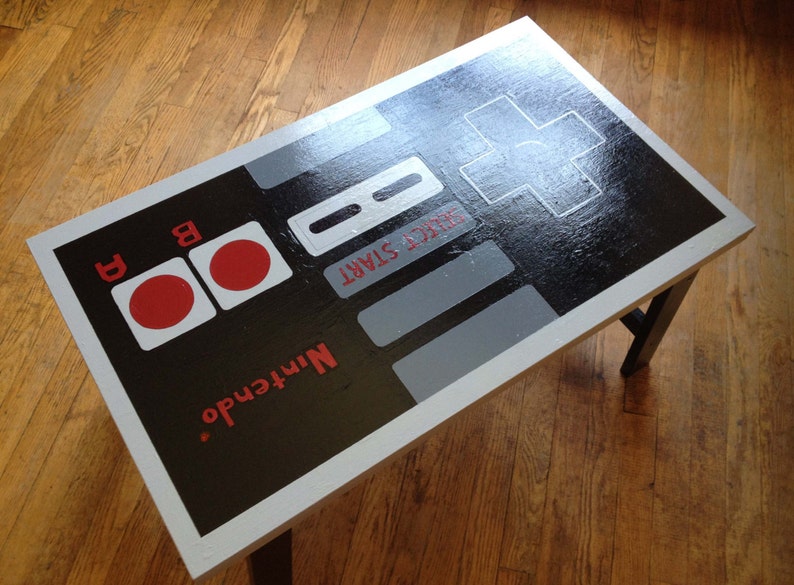 Custom Painted NES Nintendo Controller Coffee Table image 3