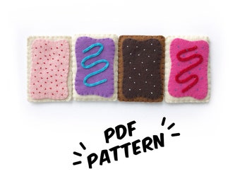 Poptart PDF Filzanleitung - Easy Play Food DIY Template & Anleitung