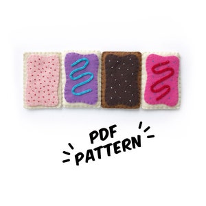 Poptart PDF Felt Pattern - Easy Play Food DIY Template & Instructions
