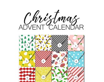 Christmas Advent Calendar - DIY Printable Envelope Kit