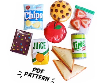 Lunchbox Paper Squishy Pattern - Easy Play Food DIY Template & Instructions for Teachers, Classroom, and Homeschool (PDF Download)