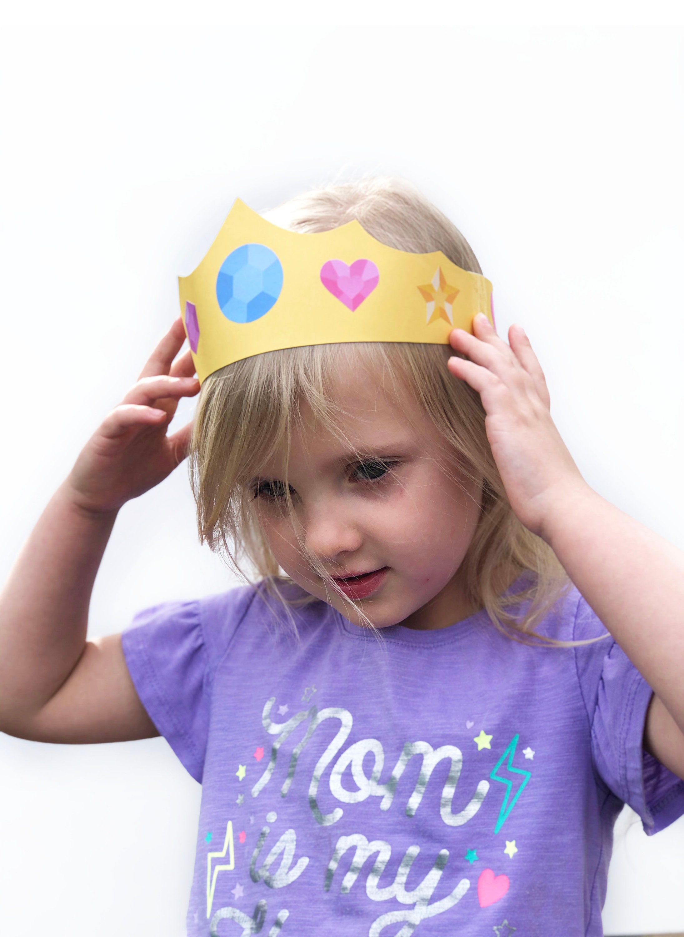 Kids Pretend Play Printable Princess Crown With Jewel Stickers - Etsy