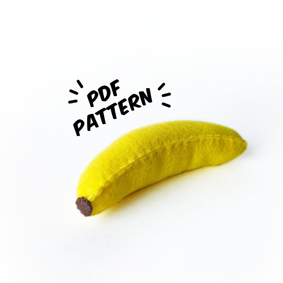 Banana PDF Felt Pattern Easy Play Food DIY Template & Etsy