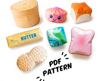 Paper Squishy Viral Collection, Easy Craft Instructions & Templates, Butter, Mystery Dumpling, Cube, Milk Toast, Peanut, Roll (PDF Download)