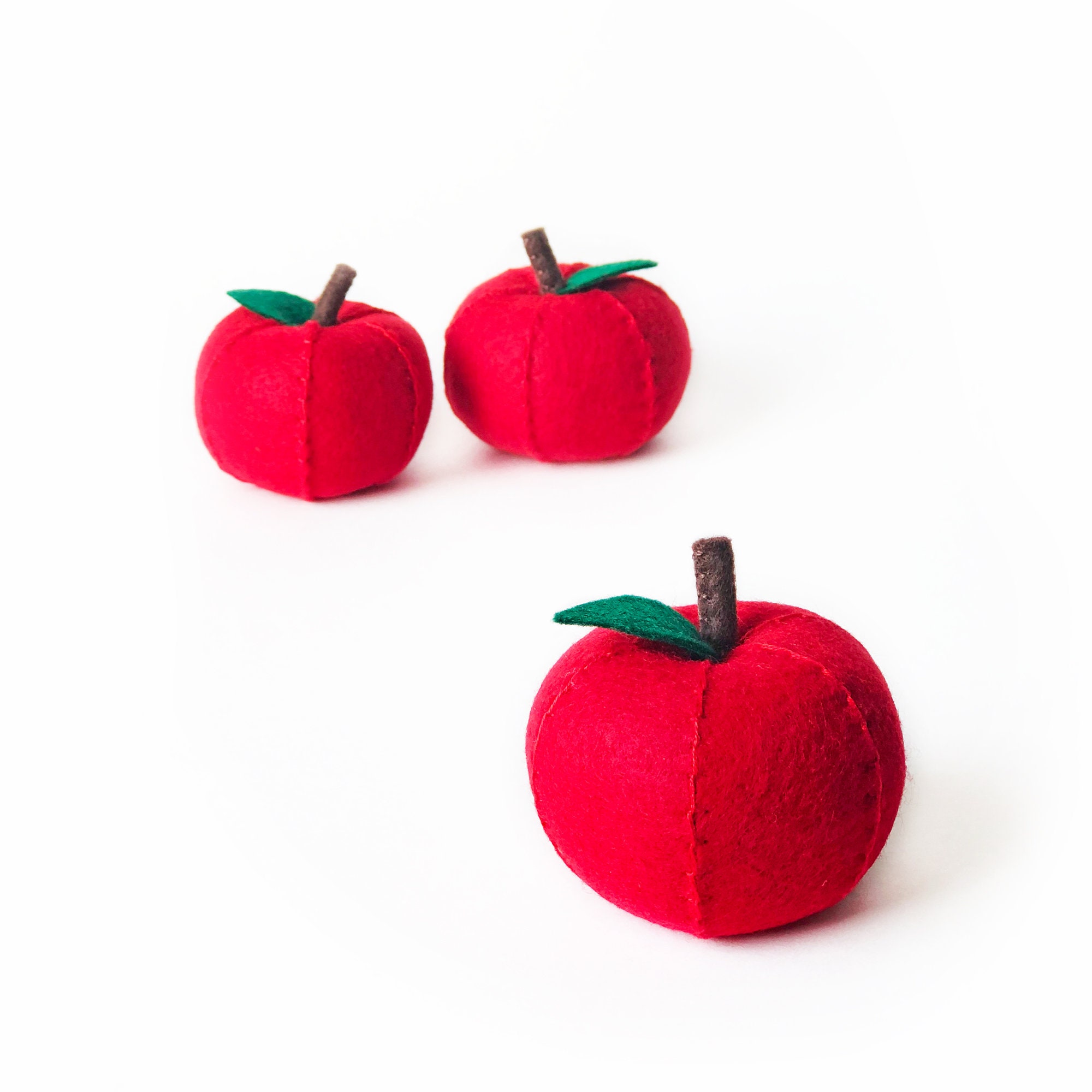 Apple PDF Felt Pattern Easy Play Food DIY Template & Etsy