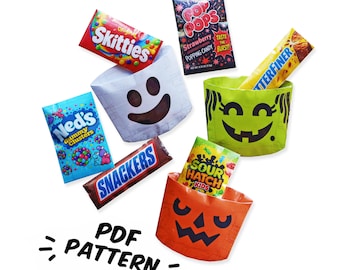 Paper Squishy Boo Basket Halloween Bucket Pattern – DIY Play Food Candy Craft (PDF Download)