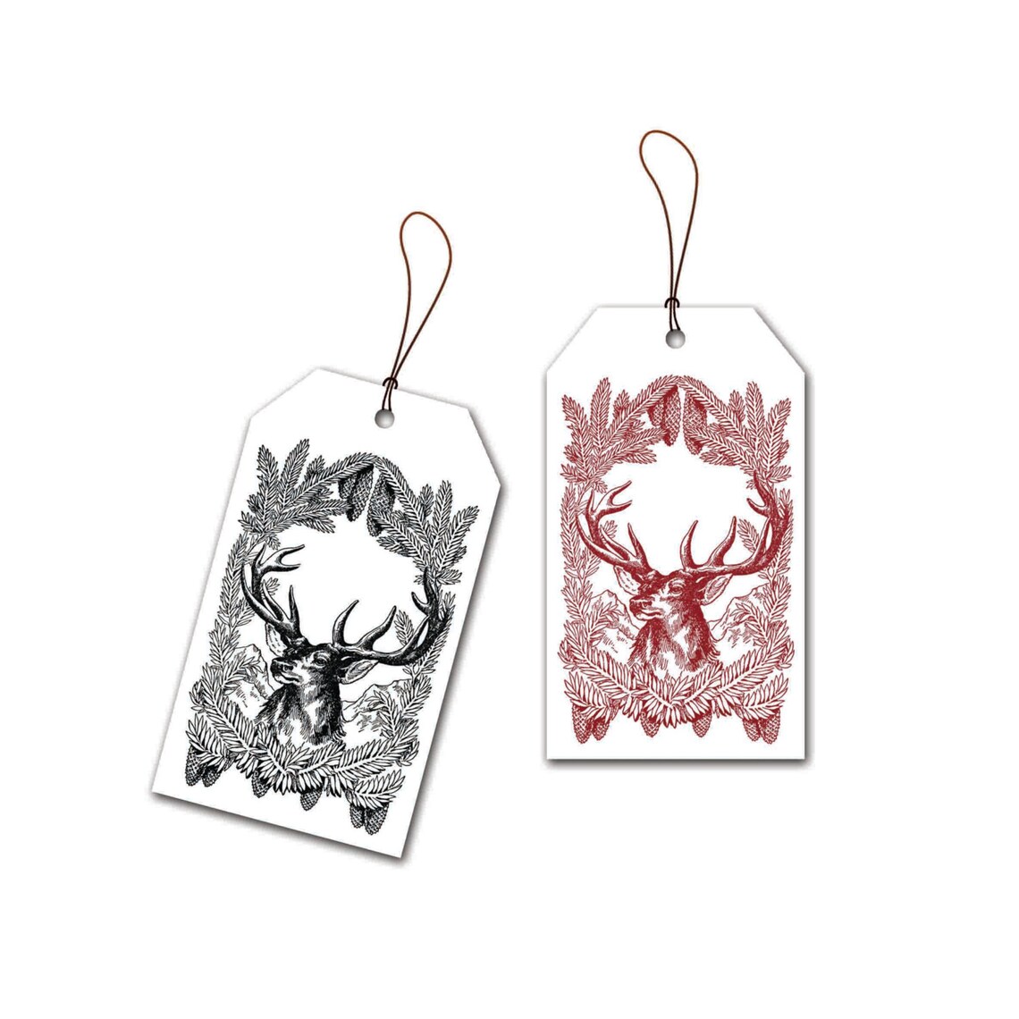 Printable Stationery Christmas Deer Gift Tags - Etsy