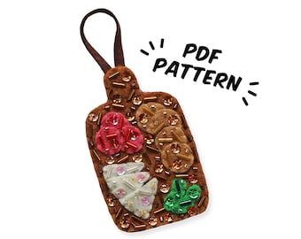 Felt Banana Christmas Ornament Sewing Pattern, Beaded Felt Ornament PDF, Handmade Christmas Tree Decor, DIY Felt Banana Pattern