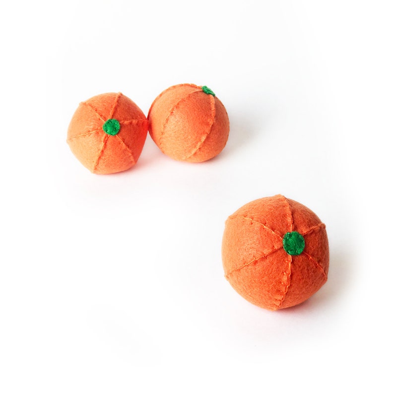 Orange PDF Felt Pattern - Easy Play Food DIY Template & Instructions ...