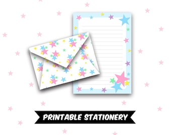 Printable Stationery Set - Stars - Notes / Card / Gift Tag / Envelope