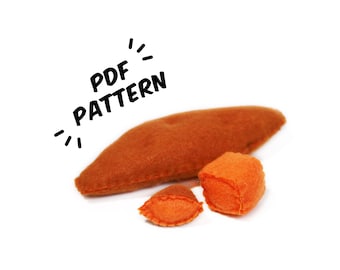 Felt Sweet Potato Sewing Pattern – Play Food DIY (PDF Pattern)