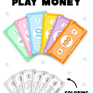 Kids Pretend Play Printable - Play Money - Basic Set - Etsy UK