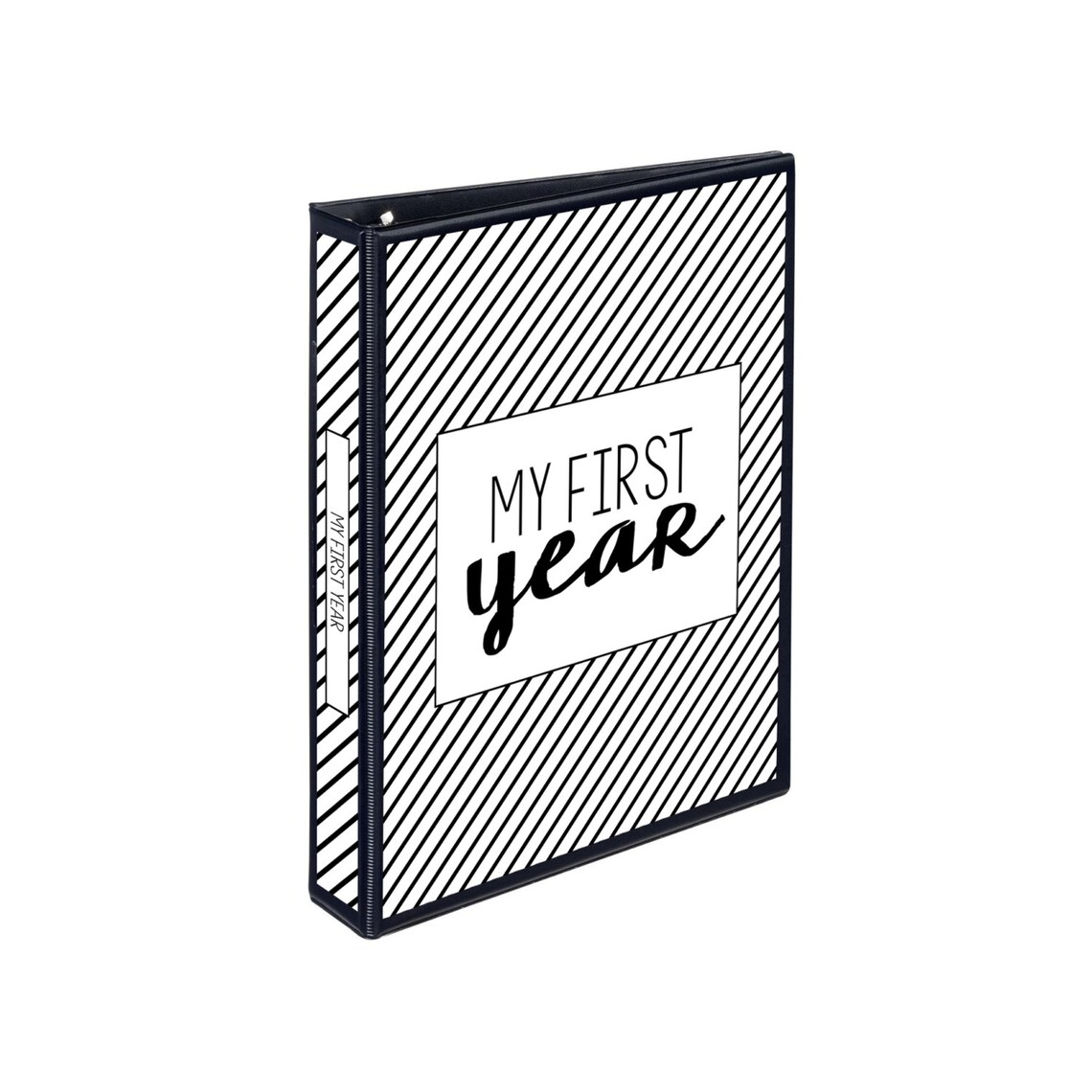 Printable Baby Book Black and White Shapes Baby's First Year Etsy