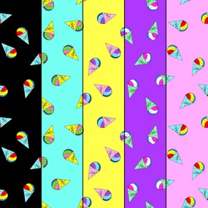 Printable Seamless Patterns Snow Cone Pack Digital - Etsy