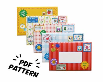 Printable Camp Stationery Set, Summer Camp Letters, Envelopes, Notecards (Digital PDF)