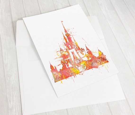 Disney Castle Wedding Invitation Cinderella S Castle Etsy