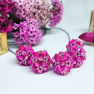 Barbie PINK handmade beaded necklace