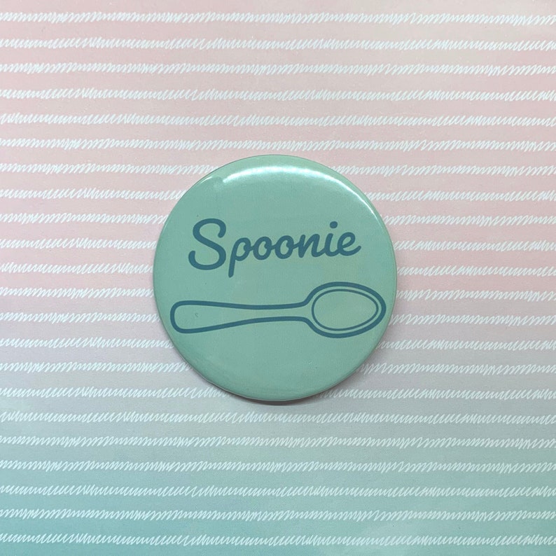 Spoonie Pin 2.25 / Salud mental, Enfermedad crónica, Discapacitado, Orgullo por discapacidad imagen 1