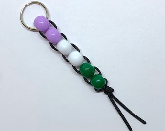 GenderQueer Pride | Chunky Rolly Bead Squiggle - Stim Toy, Fidget Toy