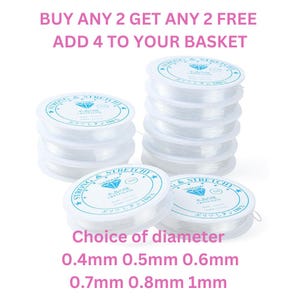 Clear Elastic Beading Thread | Stretchy Nylon Cord | Jewellery Making