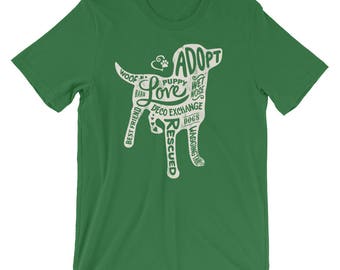 Cream - Dog Silhouette - Short Sleeve T-shirt - Unisex