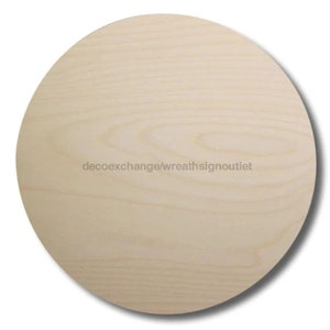 Unfinished Wood Circle - Wood Round Birch- DIY Craft Blank 1/4" Thick up to 22 inches in Diameter