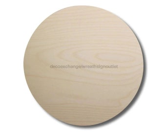 Unfinished Wood Circle - Wood Round Birch- DIY Craft Blank 1/4" Thick up to 22 inches in Diameter