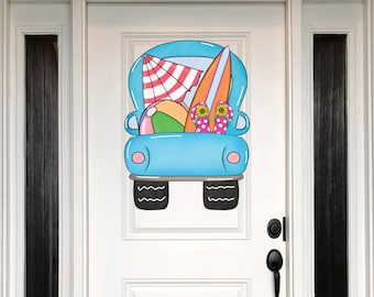 Summer Front Door Decor | Hello Summer | Beach | Summer Door Hanger | Summer Wreath | Summer Door Wreath | Summer Sign | Summer Porch