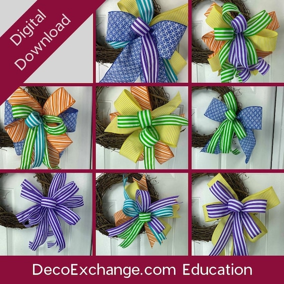 Easy Bow Making Kit for Summer, Summer Bow for Wreath, How to Make a Bow by  Hand, Bow Tutorial, Bow Instructions 