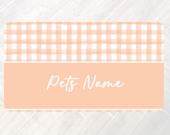 Personalized Pet Bowl Mats, Dog Lover Gift, Cat Lover Gift, Pet Gift, Pet Placemat, Water Bowl Mat, Food Bowl Rug