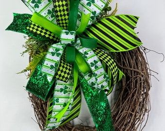 Front Door Decor | Welcome | st Patrick’s day bow | Summer Round Wreath | Wreath | Front Door Sign | Door Hanger | Housewarming Gift