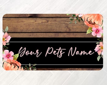 Personalized Pet Bowl Mats, Dog Lover Gift, Cat Lover Gift, Pet Gift, Pet Placemat, Water Bowl Mat, Food Bowl Rug