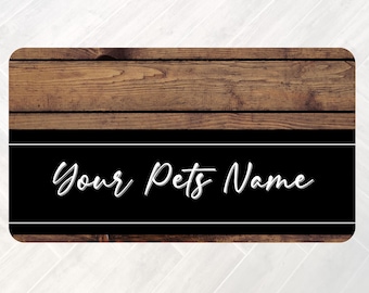 Personalized Pet Bowl Mats, Dog Lover Gift, Cat Lover Gift, Pet Gift, Pet Placemat, Water Bowl Mat, Food Bowl Rug