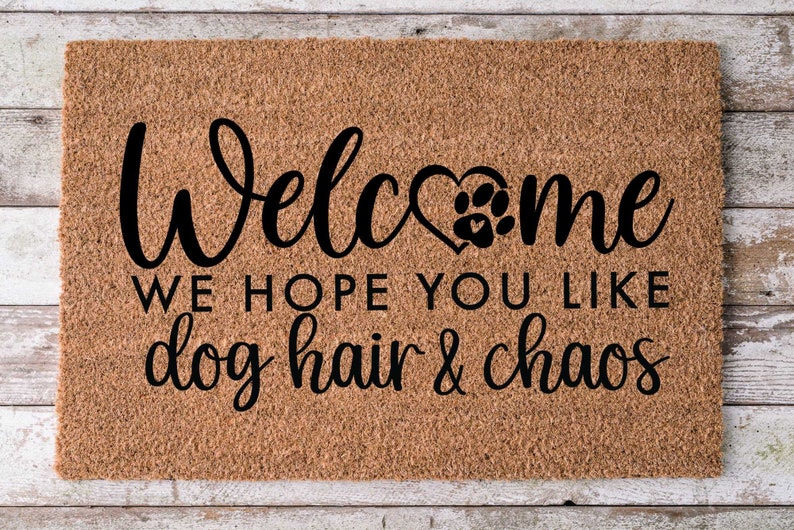 Door Mat Gift Welcome Hope You Like Bernedoodles 18x30