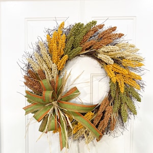 24" Astibie Wreath Green, fall wreath, every day wreath, neutral wreath