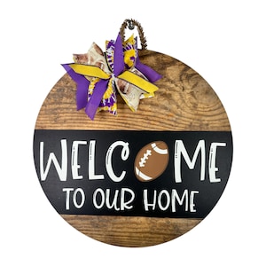 Louisiana, Football, Door Hanger, Tigers, Door Decor, NOLA, Geaux Tigers, Louisiana Decor