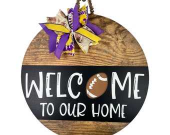 Louisiana, Football, Door Hanger, Tigers, Door Decor, NOLA, Geaux Tigers, Louisiana Decor