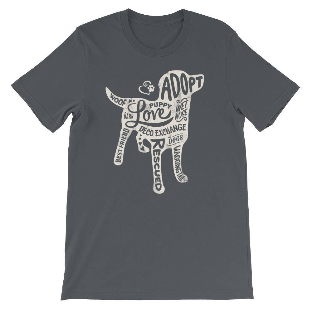 Tシャツ・カットソー Hashtag DDD Cute Plaid Dog Print Short Sleeve Tee Cream - Dog Silhouette - Short Sleeve T-shirt - Unisex