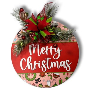 Christmas Front Door Decor, Merry Christmas, Christmas Wreath, Christmas Decor, Door Hanger, Door Wreath, Housewarming Gift