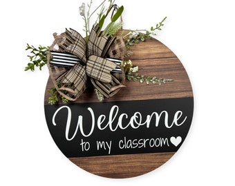 Teacher Wreath, gift for teacher, Class room decor, Door Hanger, school Wreath, Ready to Ship