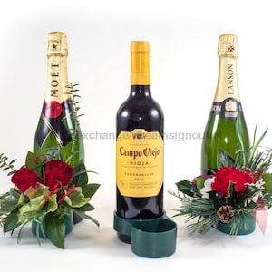 Bottle Bouquet Holders, Make Flower Bouquets that Clip on Wine Bottles and Candles, Floral Supplies, DIY Wedding Flower Arranging, image 2