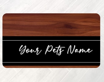Personalized Pet Bowl Mats, Dog Lover Gift, Cat Lover Gift, Pet Gift, Pet Placemat, Water Bowl Mat, Food Bowl Rug