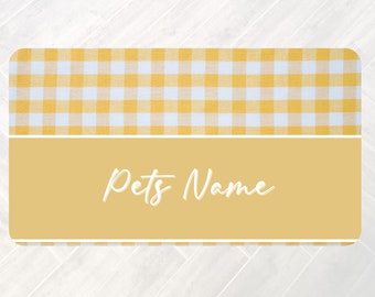 Personalized Pet Bowl Mats, Dog Lover Gift, Cat Lover Gift, Pet Gift, Pet Placemat, Water Bowl Mat, Food Bowl Rug