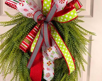 Large Christmas Candy Theme Bow