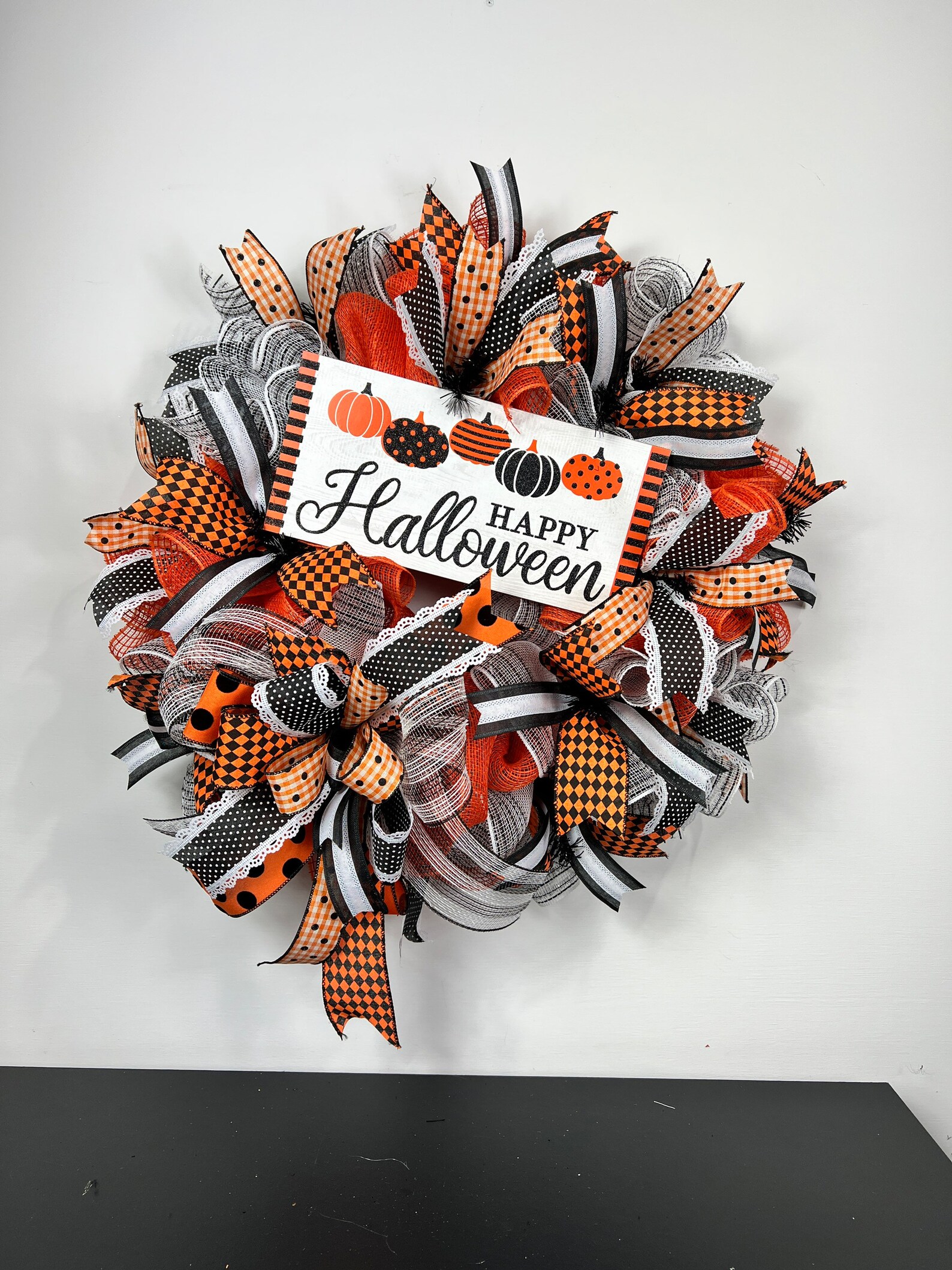 Halloween Wreath Halloween Door Hanger Halloween Gift Etsy