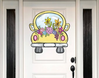 Spring Front Door Decor | Hello Spring Wreath | Spring Wreath | Spring Decor | Spring Front Door Wreath | Spring Door Hanger | Spring Sign