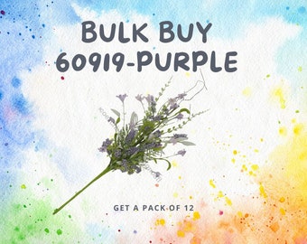 Bulk Buy of 60919 Purple, Spring Floral, Filler Floral for Wreaths