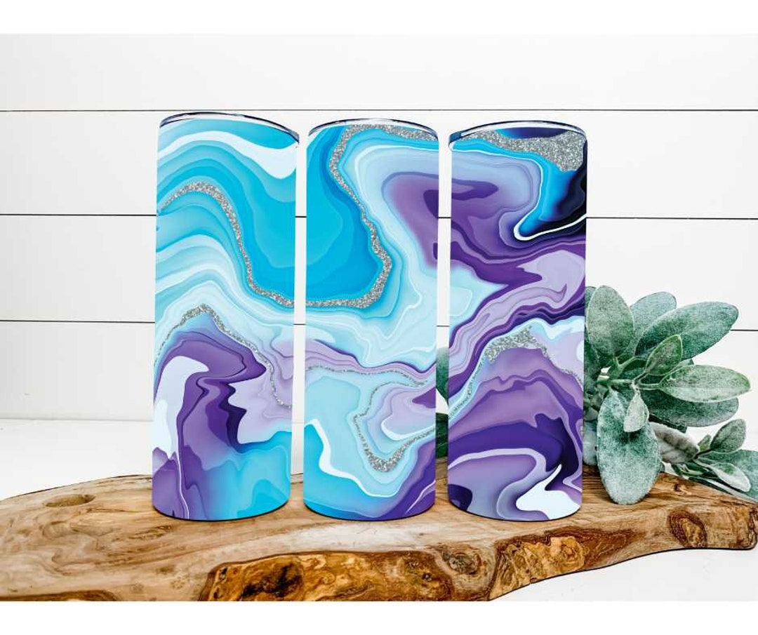 Blue Swirl Tumbler, 20 Oz Skinny Tumbler DECOETUMBLER-194 - Etsy