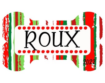 Personalized Dog Ornament, Christmas Gift for Dog, New Dog Owner Gift, Custom Dog Ornament, Dog Mom Gift, Dog Stocking Tag