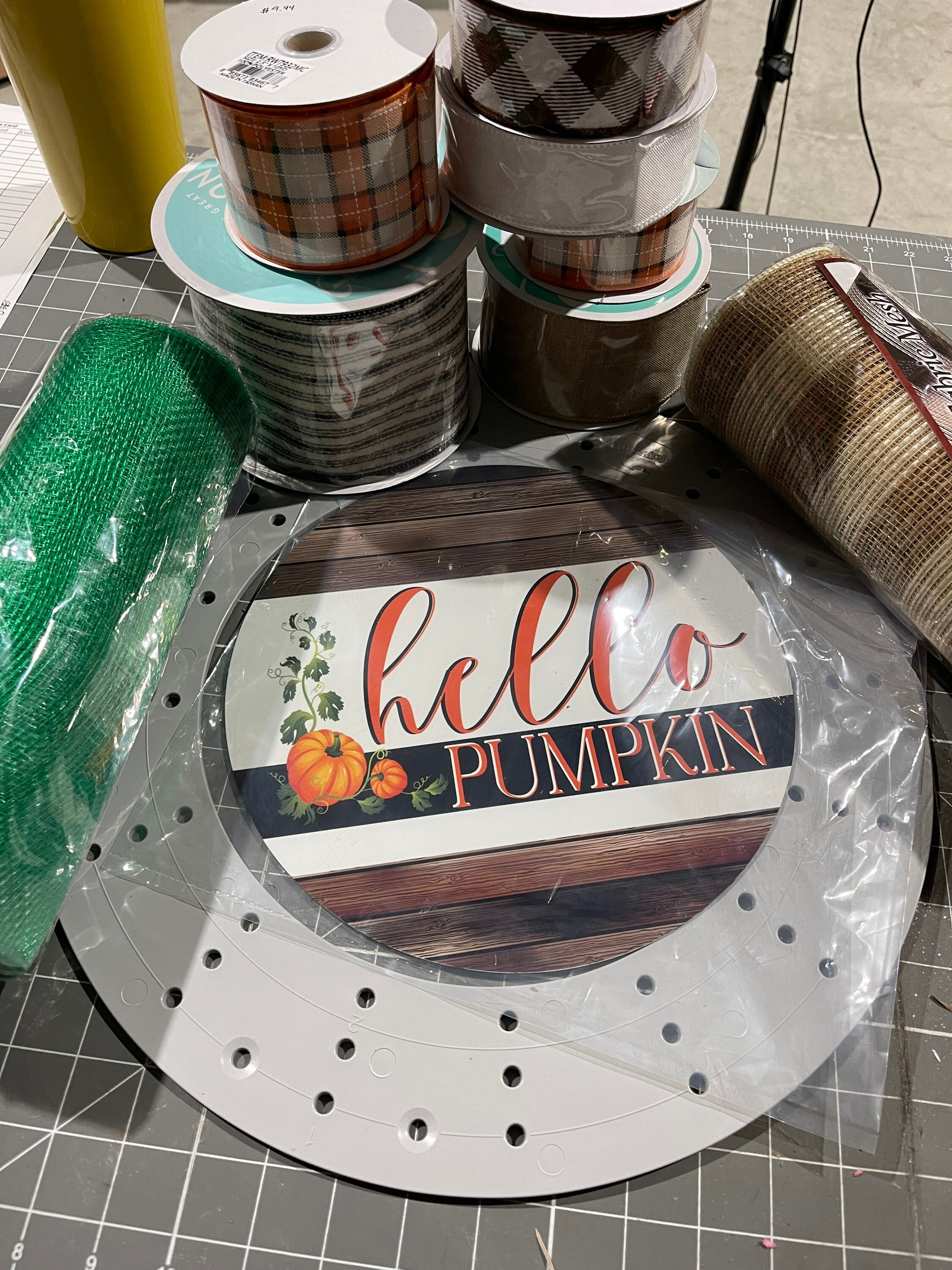 Hello Pumpkin Wreath Kit, How To Make A Wreath, DIY Wreath, DIY Mesh …